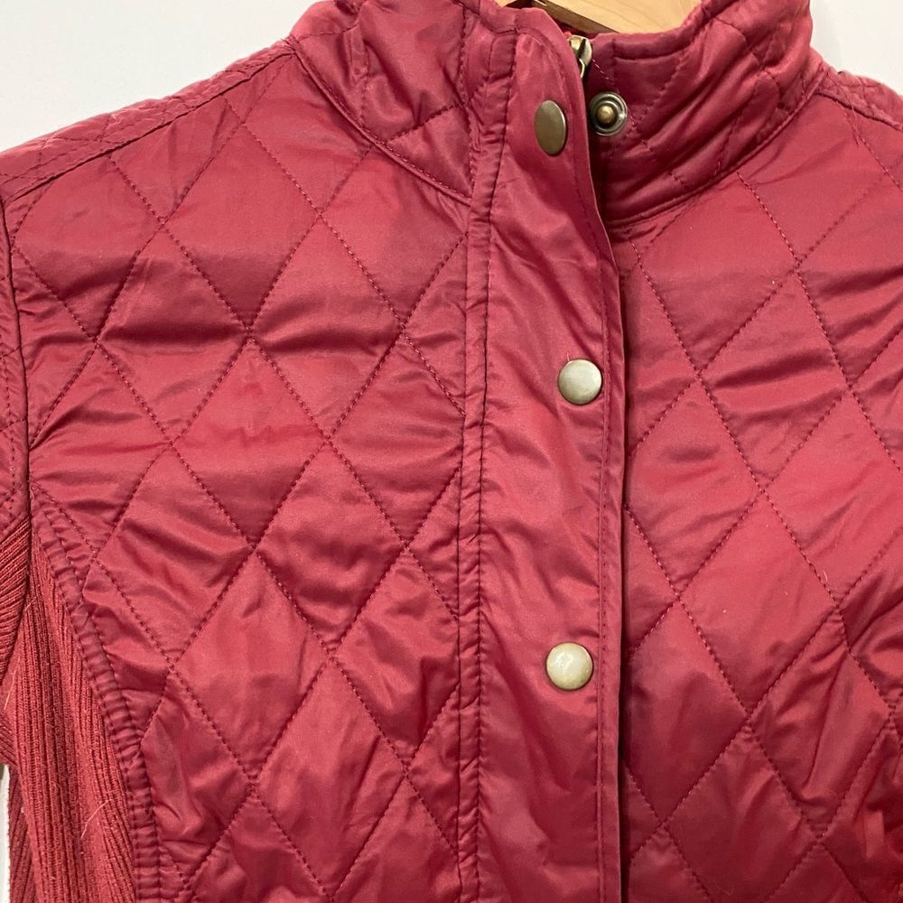 Red Quilt Patterned Jacket Size Small - Picture 5 of 5